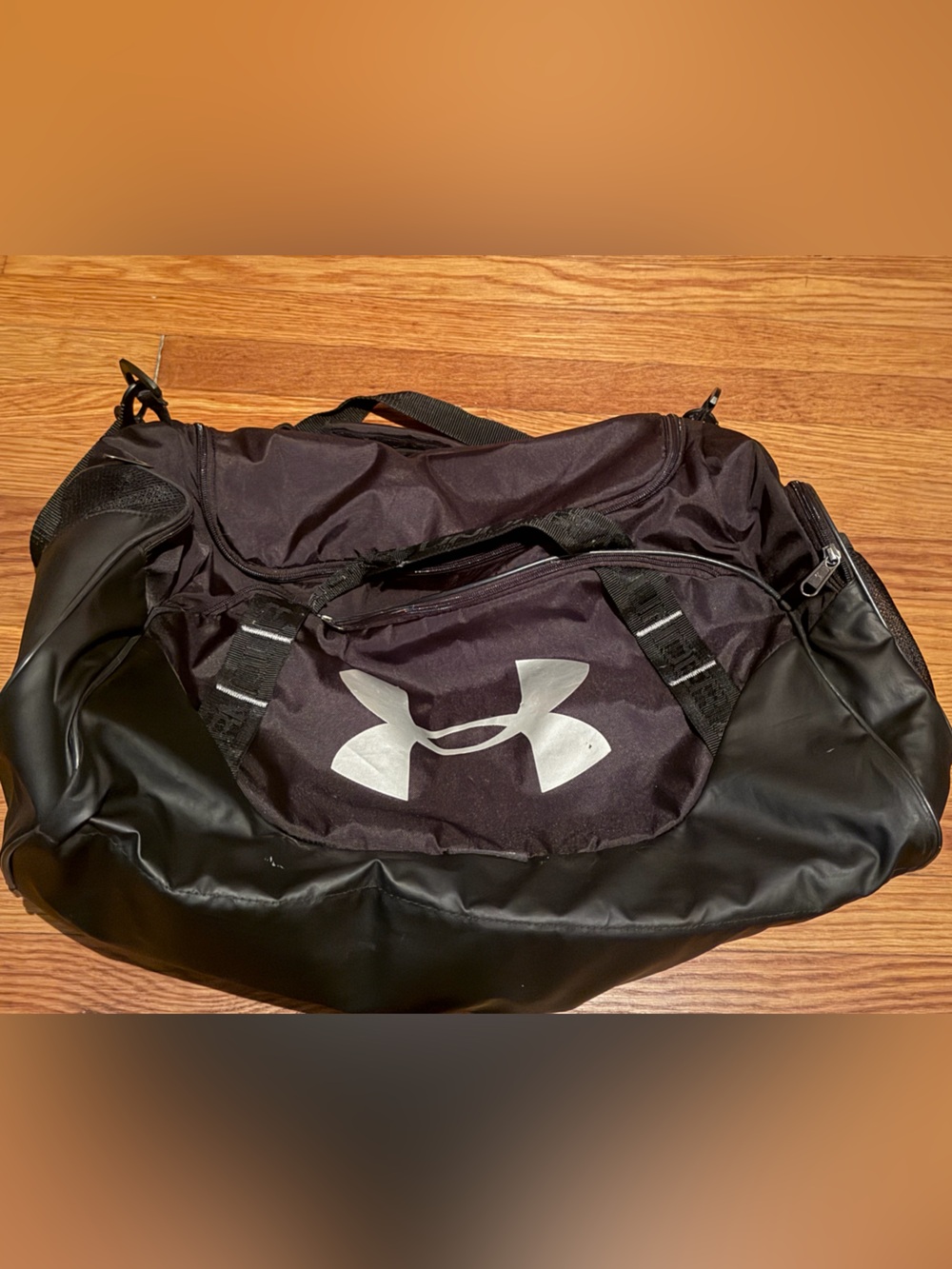 Under Armour Black and Silver Duffel Bag